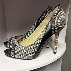 Michael Kors Black and White High Heel Pumps